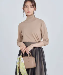 Современный вязаный свитер с высоким воротником Suite L, цвет Camel Beige [033]