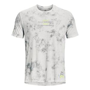 Футболка run anywhere t-shirt 'grey lime' Under Armour, серый