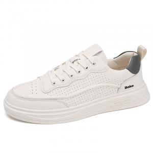 BAKE Скользоустойчивые износостойкие дышащие мужские лоу-топы для скейтбординга белые, цвет White