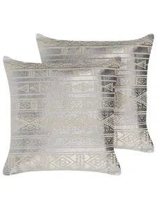 Декоративная подушка Beliani 2er Set Deko OUJDA, серебряный