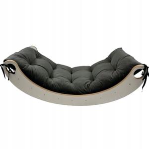 Деревянная Монтессори-качалка для маленького ребенка + велюровая подушка Grafit CE Gugi