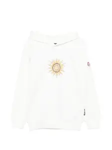 Худи с графическим принтом Roberto Cavalli Junior, белый