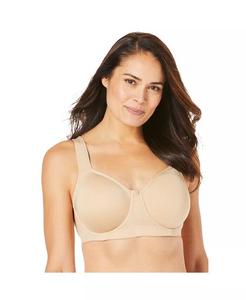 Плюс размер Бюстгальтер-футболка из микрофибры на косточках Comfort Choice, бежевый