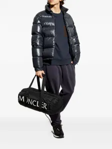 Спортивные брюки с нашивкой-логотипом MONCLER, синий