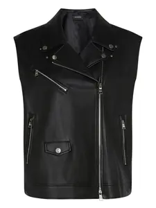 Жилет из искусственной кожи KARL LAGERFELD, черный