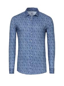 Рубашка Slim Fit на пуговицах DESOTO, синий/голубой