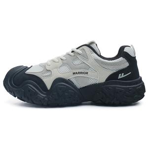 Женские легкие противоскользящие повседневные туфли Warrior низкие Beige Black