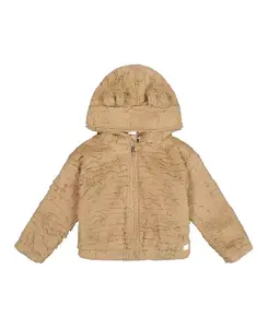 Детская куртка с капюшоном из искусственного меха для девочек (подростковая). Deux Par Deux, белый