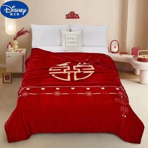 Disney Одеяло 200х230 см, вес 3,5 кг, велюр, красное, с вышивкой