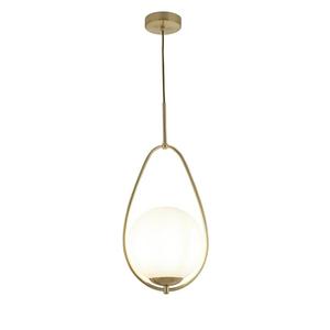 Подвесной светильник searchlight Avalon, матовое стекло/сталь - 1 пламя