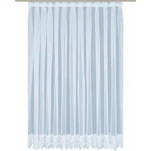 Штора Elvira с складками, 1 шт., прямой тюль Wirth, белый