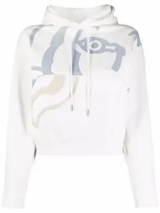 Худи с графичным принтом KENZO, белый