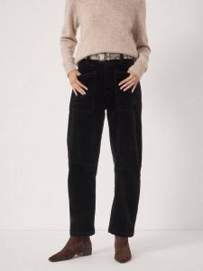 Брюки Corduroy Cordi с бочкообразными штанинами HUSH, Black