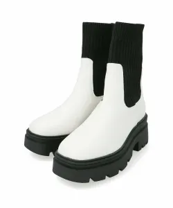 Вязаные ботинки на платформе с возможностью переключения между моделями Ranan, цвет Ivory/Black