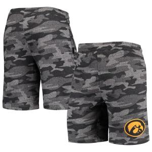Мужские шорты Concepts Sport Угольно-серый Iowa Hawkeyes Camo Backup Terry Jam Lounge Shorts
