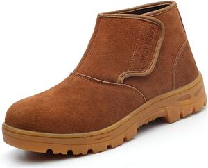 Мужские ботинки с защитным носком, легкие мужские кроссовки для работы, противоскользящие, дышащие, индустриальные кроссовки для женщин Canopycasa, коричневый