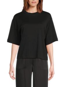 Футболка с широкими рукавами из хлопка пима Vince, цвет Coastal Navy