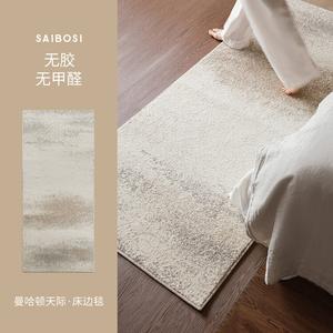 Saipos Ковер 80х180 см из ПВХ для спальни/гостиной, Louvre Museum, Manhattan Skyline, без формальдегида