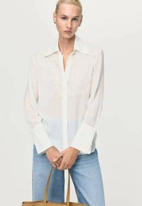 Блуза Mango Button-down blouse, Off-White