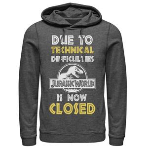 Мужской пуловер с капюшоном и рисунком «Мир Юрского периода Технические трудности» Licensed Character