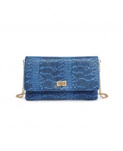 Женский клатч Rykard со змеиной отделкой Urban Expressions, синий