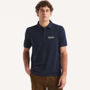 Мужская классическая рубашка-поло Nautica, цвет navy seas