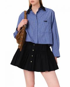 Блуза с пайетками и съемным воротником Maje, синий