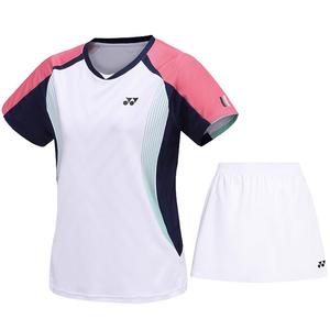 YONEX Футболка для бадминтона женская комплект [белый топ+белая короткая юбка]