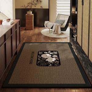 Budis Ковер 50х80 см для прихожей в винтажном французском стиле, водонепроницаемый, нескользящий, грязеотталкивающий, режется по размеру