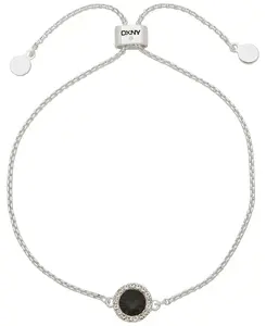 Динамичный браслет-слайдер с инкрустацией камнями Dkny, gray