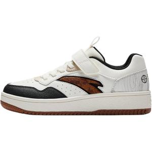 Детские низкие скейтборд-кроссовки Slip Resistant Abrasion Resistant Antakids, айвори белый/черный