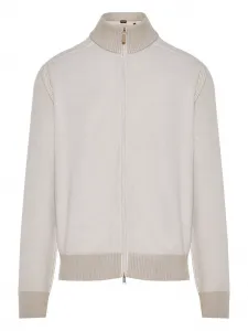 Кардиган на молнии Zegna, бежевый