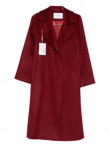 Пальто с лацканами Max Mara, красный