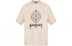 Футболка мужская светло-коричневая Balenciaga, коричневый