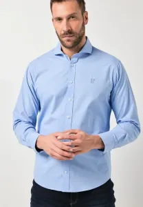 Рубашка с длинными рукавами, отложным воротником, современный деловой крой. Jp1880, Sky Blue