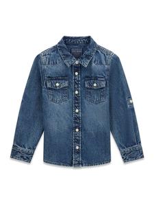 GUESS Рубашка на пуговицах Regular fit в синем дениме