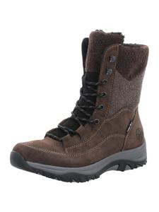 Коричневые ботильоны на шнуровке rieker