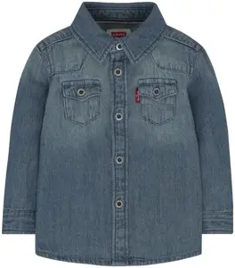 Детская джинсовая рубашка Levi's "LVB BARSTOW WESTERN SHIRT", для МАЛЬЧИКОВ Levi'S Kids, цвет Vintage Ston