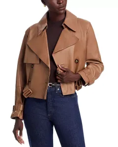 Кожаная куртка Сатела Boss, коричневый