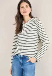 Gestreiftes худи с длинными рукавами Cecil, Grün