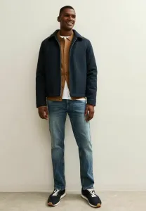 Свободная стеганая куртка на молнии в елочку, для межсезонья. New Look, Blue Pattern