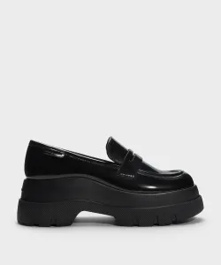 Лоферы на платформе Leoi Charles & Keith, цвет Blackbox