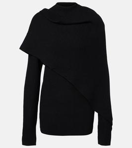 Шерстяной свитер с драпировкой Entire Studios, Black