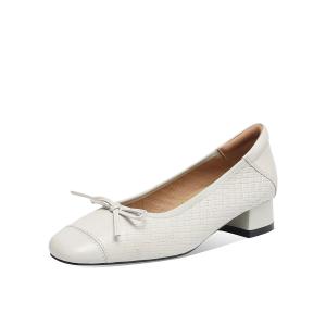 Женские повседневные туфли на 3 см BOERDIQI, Ecru Sheepskin Insole