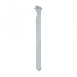 Элегантный шёлковый узкий галстук в шикарном сером цвете Emilio Romanelli, серый