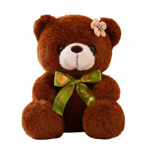 Плюшевый мишка сидящий милый, плюшевые куклы медведи с лентой, высота 20 см Whoops