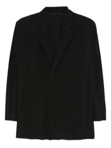 Плиссированный пиджак на пуговицах Homme Plissé Issey Miyake, черный