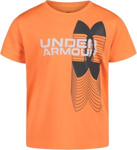 Under Armour Lets Go футболка с коротким рукавом для мальчиков, мягкая футболка с круглым вырезом, Orange Blast Logo