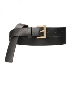 Кожаный ремень с пряжкой Kazar, черный