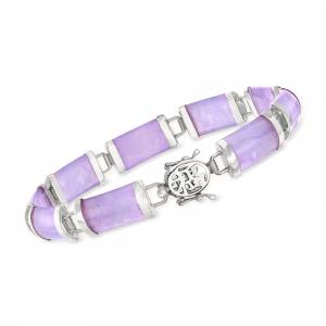 Браслет «Удача» Ross-Simons с лавандовым нефритом из стерлингового серебра Ross-Simons, 8.5 In